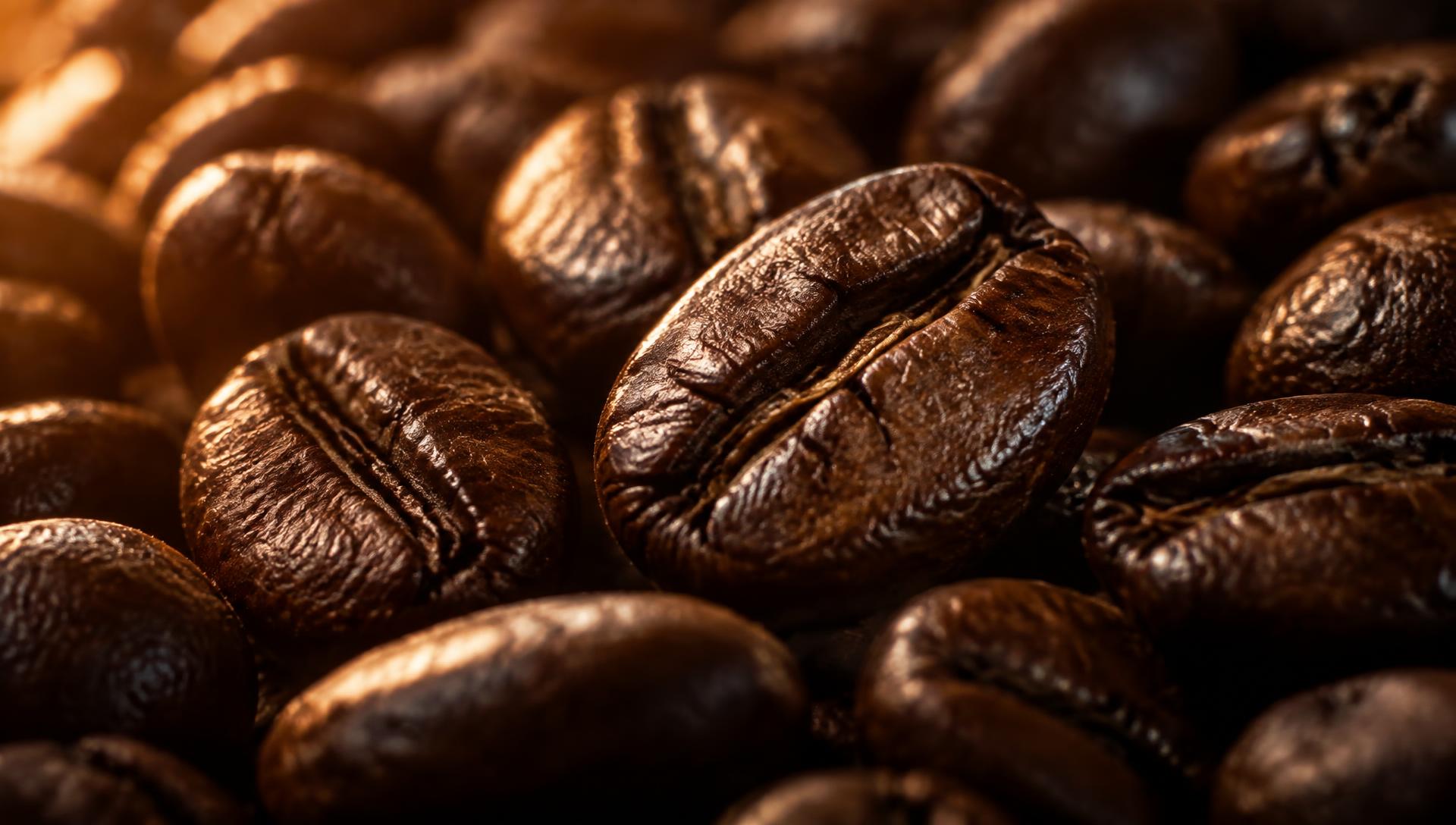 Grains de café YAKA en macro
